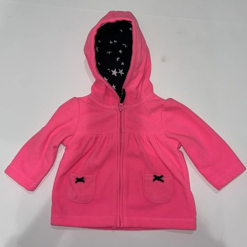 PINK CARTER’S HOODED SWEATSHIRT 3 MONTHS GIRLS